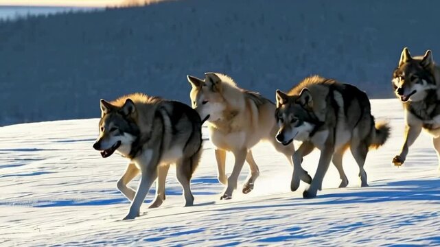 Wolves On The Snow (2)