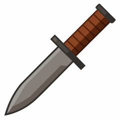hunting knife on white background