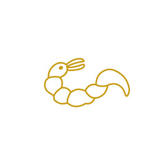 Sea worm outline