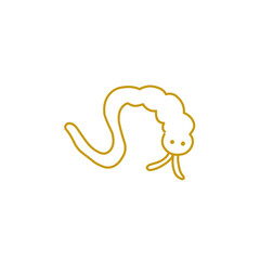 Sea worm outline