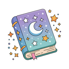 fairy tale story book illustration, png transparent background © Dini-Pixels
