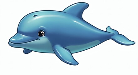 Obraz premium dolphin cartoon isolated on white background