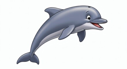Obraz premium dolphin cartoon isolated on white background