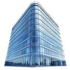 Obraz premium modern glass building isolated on white background