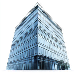 Fototapeta premium modern glass building isolated on white background