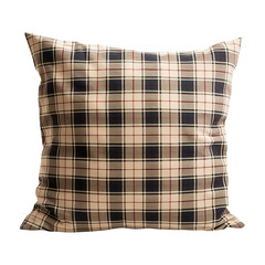 Simple Plaid Cushion on Transparent Background