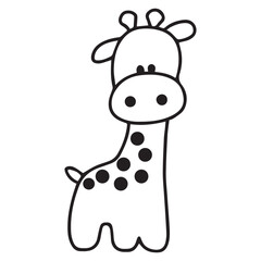 vector simple giraffe
coloring page giradde