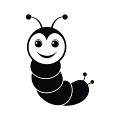 a vector illustration of a caterpillar on white background..eps