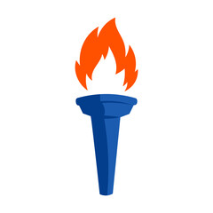 Torch flaming illustration