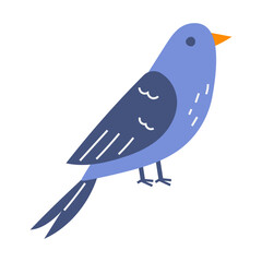 Blue bird vector simple illustration