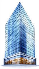 Obraz premium Tall glass office building with modern architecture