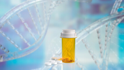 The Medicine Bottle for Health or medical concept 3d Rendering.