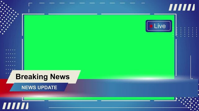 Breaking News video template for live streaming news or broadcast advertising. with text and 4k resolution video