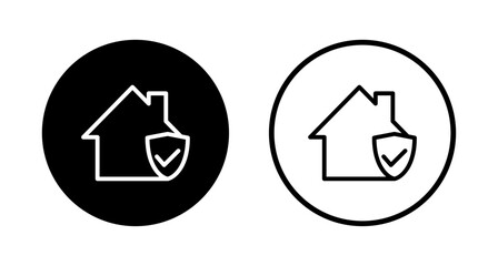 Obraz premium home insurance icon logo design. home protection sign and symbol
