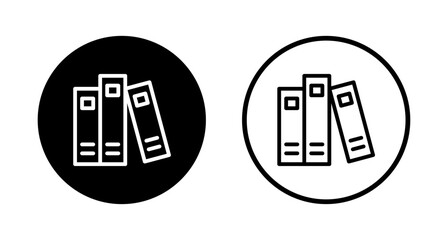 Library icon logo design. education sign and symbol
