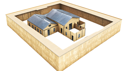 3D Illustration Of An Isolated Building On Transparent Background