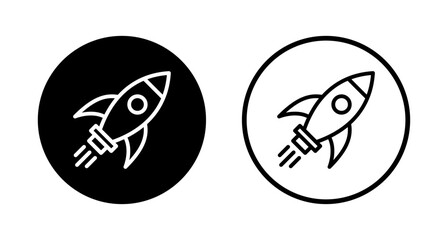 Rocket icon logo design. Startup sign and symbol. rocket launcher icon