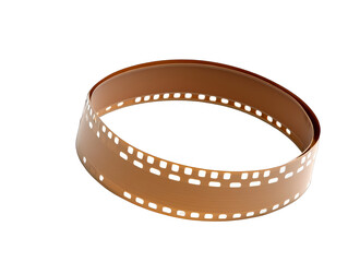 3D Illustration Of Film Reel Isolated On Transparent Background