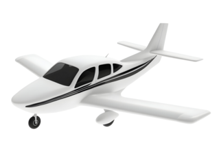 3d Illustration Of A White Airplane Against An Isolated Background With High Detail