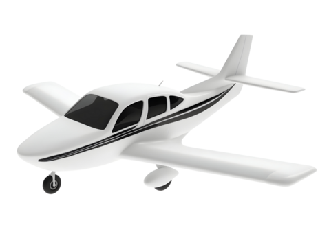 3d Illustration Of A White Airplane Against An Isolated Background With High Detail