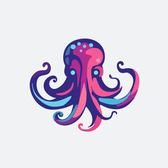 Colorful Octopus Illustration.