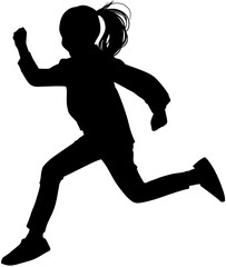 Running Girl Silhouette