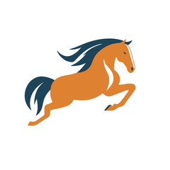 Leaping Horse with Dynamic Vector Art.