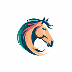 Colorful Horse Head Design.