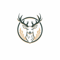 Elegant Deer Head Logo Design. (3)