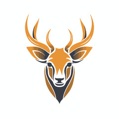 Deer Head Stylized Graphic Design.