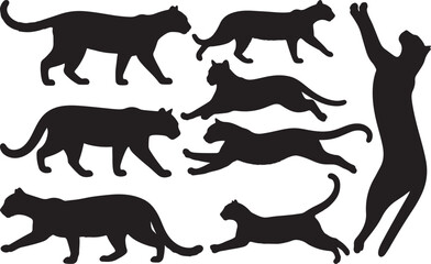 Leopard Cat Silhouettes