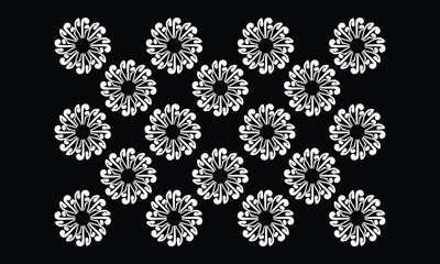 floral pattern design vector art illustration idea, line art
