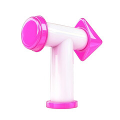 3D Rendered Pink Arrow Illustration Isolated On Transparent Background