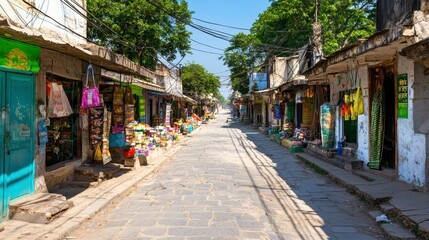 Obraz premium Vibrant Street Market Scene