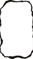 Abstract Isolated White Background With Grunge Black Border Frame