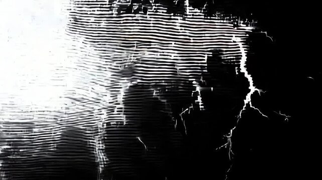 Brutalist Rap Glitch: Urban Decay Video, Aggressive RGB, Gritty Pixel Distortion