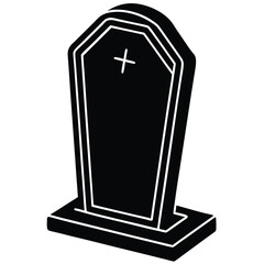 Tombstone isolated on white background