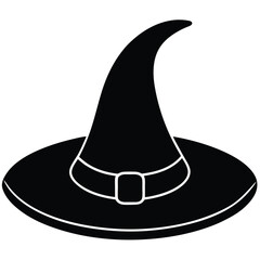Witch hat isolated on white background