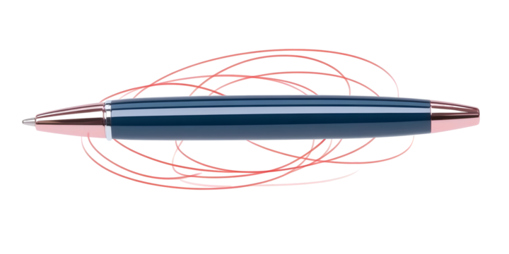 Abstract Pen Illustration On Isolated Black Background