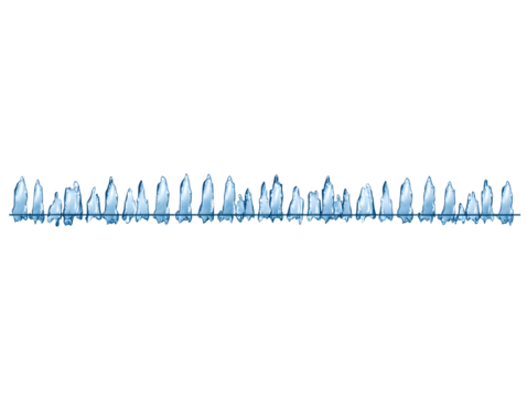 Abstract Blue Line Wave Shape Illustration On Transparent Background