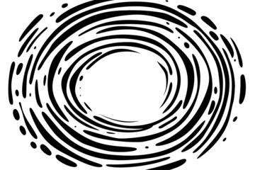 Abstract Illustration Of White Dot Pattern On Black Transparent Background