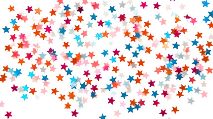 Abstract Illustration Of Colorful Stars Against Black Background