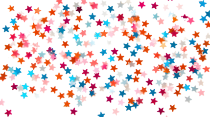 Abstract Illustration Of Colorful Stars Against Black Background
