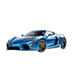 Blue Sports Car: Luxury Speed isolated on transparent background