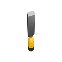 Side Angle Chisel Blade 3D Icon