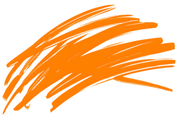 Dynamic Orange Abstract Illustration On Transparent Background