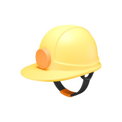 Construction Safety Helmet 3D Icon