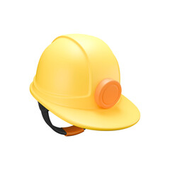 Angled Construction Helmet with Earmuff