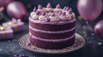 Elegant Purple Cake #32