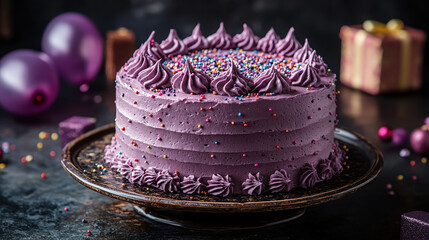 Elegant Purple Cake #30